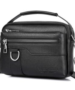 Hjkiopc Sacoche Bandoulière pour Homme - Petite Sac À Main Cuir Business Cartable Crossbody Voyage Randonnée Travail