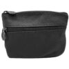 Charmoni Portefeuille Femme Noir en Cuir Vrai avec Fermeture Éclaire Multi-Poches pour Femme