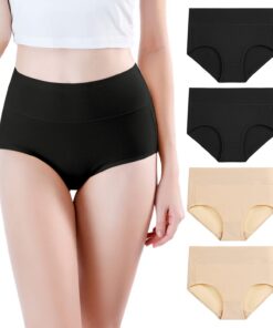 Culotte taille haute femme wirarpa modal slip sous-vêtements lot de 4 - confort - style - doublure en coton