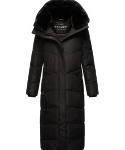 Manteau d'hiver chaud Navahoo extra long pour femme avec capuche amovible qui attire tous les regards XS-5XL