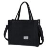 Sacs Fourre-Tout Broadream en Velours pour Femmes - Sac Cabas Grande Capacité avec Fermeture Zippée pour École et Travai