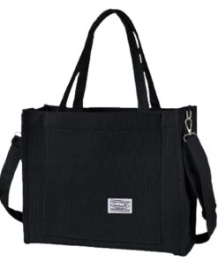 Sacs Fourre-Tout Broadream en Velours pour Femmes - Sac Cabas Grande Capacité avec Fermeture Zippée pour École et Travai