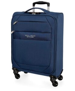 ROYCE Valise Trolley Cabine Bleue Souple Polyester Serrure à combinaison 40x55x20 cm_bagage à main