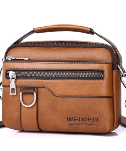 Hjkiopc Sacoche Homme Cuir Petite Shoulder Bag Business pour Voyage et Travailler