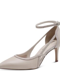 Tamaris Damen 1-22436-44 Escarpins Femme Mode Modernes et Confortables en Cuir tietenant Usables au Bureau et pour le We