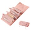 Trousse de Toilette KASESSS Femme Verticale 4 Compartiments Zippés Colaggable Vanité Voyage