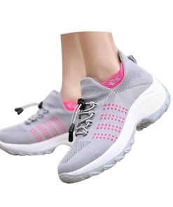 Chaussures de course respirantes femmes - En maille - Soutien de la voûte plantaire - Baskets orthopédiques mousse à mém