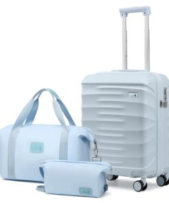 Sea Choice Valise Rigide pour Voyageurs Économes en PoidsABS Durable avec Serrure TSA et Roues À 360° | Valise Cabine 55