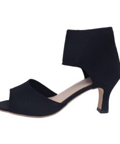 Chaussures d'étéGeneric Women Comfortable - Élégantes - Pour femme - Pieds nus - Sandales ouvertes - Talon noir