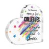 Putuo Decor - Panneau Acrylique Cœur Citation – Décoration Bureau Amitié Entre Colлегues – Idéal pour Cadeaux de Fierté