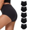WEASIC Femmes sous-vêtements Taille Haute et Respirantes pour Grande Taille et Multipack de Slips Feminins