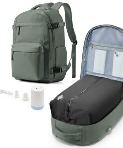 Sac à dos livbote sous vide voyage - imperméable - cabine avion - USB - vert