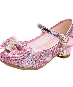 Chaussures Princesse Fille à Talon Paillettes pour Mariages et Fêtes Cosplay Deguisement