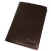 Portefeuille Charmoni Homme - Grande Classique Cuir Vachette - Multifonctionnalité - Boîte Cadeau (Marron Foncé)
