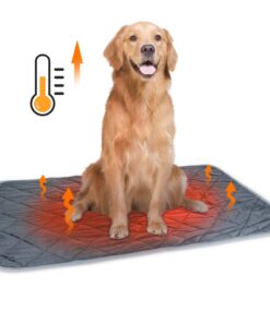 Nobleza Coussin Auto-Chauffant pour Chat & Chien, Lavable Anti-dérapant Doux Peluche, Écologique Extra-Chaud XXL 115x72c