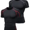 Niksa Tee Shirt Compression Homme pour Running - Baselayer Manches Courtes 2 Pièces - Améliorez Votre Performance en Cou
