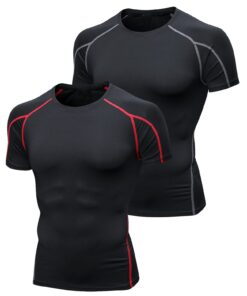 Niksa Tee Shirt Compression Homme pour Running - Baselayer Manches Courtes 2 Pièces - Améliorez Votre Performance en Cou