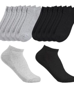 GYCAQAC Chaussettes Basses Homme et Femme - Coton Respirantes pour Sport - Lot de 10 Pairs - Antiderapantes et Froid Res