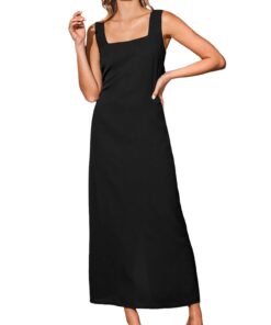 CUPSHE Robe d'été maxi dos nu pour femme - Relaxante et mode - Idéale pour le printemps - Taille unique - Dos nu