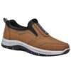 Aocase Chaussures Pieds Larges en Cuir Suédé Homme Fitness Marathon Respirantes Marron 43/265mm