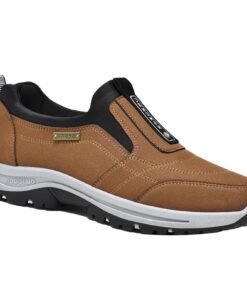 Aocase Chaussures Pieds Larges en Cuir Suédé Homme Fitness Marathon Respirantes Marron 43/265mm