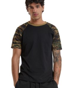 Tee Urban Classics Herren Raglan Contrast Élégant et Comfortable pour Hommes dans Différents Scénarios de Vie en Taille