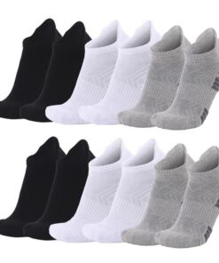 Budermmy Chaussettes Homme Femme de 6 Paires Sport Coton Respirantes Courtes Chaussettes - Idéales pour la Course et l'É