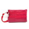Charmoni Portefeuille Femme Multi Poches en Cuir Framboise - Sac à-main Femelle - Boutiques Mode USA