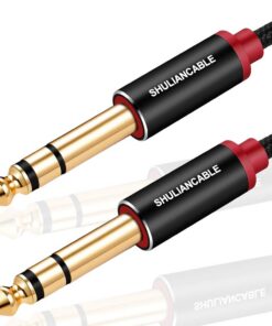 SHULIANCABLE Câble STéréo 6.35mm, pour Guitare et Amplificateur, Musiciens Pro (1M) SHULIANCABLE Câble 6.35mm TRS, Com