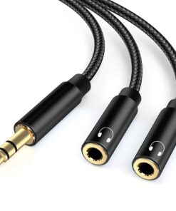 Lalasis Splitter Audio |5mm Mâle-Femelle, Double Prise pour Écouteurs Stéréo, Compatible Smartphone, Ordinateur, Samsung