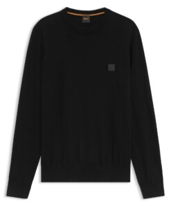BOSS Hommes Pull en Maille de Coton et de Cachemire avec Étiquette Logo - Chic et Confortable pour le Travail et le Week