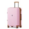 Valise Grande Taille Extensible TSA Coque Rigide Polypropylène 4 Roulettes Spinner Rose/Marron Voyage