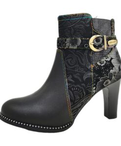 LAURA VITA Bottines Noires pour Femme - Loisirs Élégantes et Comfortables - Taille EU 37-42