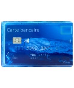 Etui rigide Color Pop Bleu 1 carte bancaire blindé (anti-RFID) - Protection des données - 6x9 cm