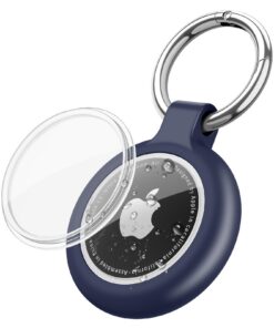 Wanme Airtag Porte Clé Bleu Étui Imperméable Résistant aux Rayures Maison Airtag Sellé Avant