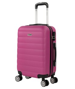 Valise cabine ITACA 55x40x20 Rigide Léger à Roulette pour Voyage Ryanair Bagage Idéal Violet