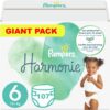 PAMPERS HARMONIE TAILLE 6 107 COUCHES POID 13 À 18 KG POUR ENFANTS ACTIFS EN JOUR ET NUIT