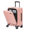 Valise Cabine Générique 55x35x25 Légère Pink, Valises Extensible avec Compartiment pour Ordinateur Portable, 15 KGavec P
