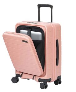 Valise Cabine Générique 55x35x25 Légère Pink, Valises Extensible avec Compartiment pour Ordinateur Portable, 15 KGavec P