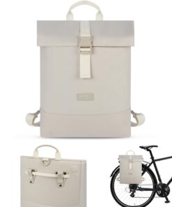 Sacoche Vélo Beige Tammo Bike Hydrofuge - Sac à Dos et Sacoche Arrière Multifonctionnel 2 en 1