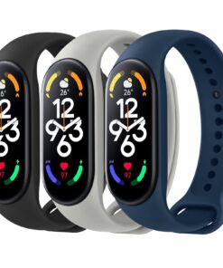 bracelet silicone wanme compatible avec mi band 7 Xiaomi fonctionnalité ajustable homme femme usage sport