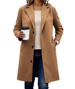 Manteau AEGJEGVD Femme Chic Hiver Laine Chauffant Veste Outercoat