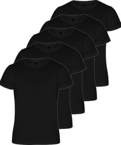 ROLY Camimera Lot de 5 T-shirts de Sport Respirants pour Fitness et Course à Pied - Tech Médium Fit, Sweat et Blanc - Ve