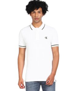 Calvin Klein Polo Courtes Homme - Court Fit, Doublure Élégante, 4Poignets | 32x32 | Blanque