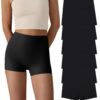 SHARICCA Culottes pour Femmes Douces Sans Couture Boxer Short SéCurité Taille Haute en Viscose OEKO-TEX STANDARD 100
