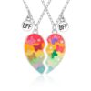Collier BFF Hifot Argent Soeur Amitie Motif Papillon Cadeau JeUNE FILLE Anniversaire