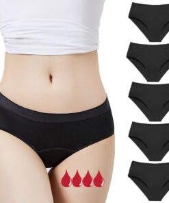 Culottes menstruelles absorbantes 3-4 tampons lavables coton protection périodique flux léger à abondant XS/3XL (lot de