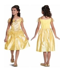 Robe Disney Officiel Belle et la Bête Princesse Fille - Matériel Doux - Idéale pour Noël Halloween et Carnaval