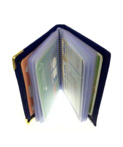 LOLUNA Etui Porte-Carte 22 Pages en Cuir Graine Compact pour Homme et Femme