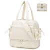 BAGZY Sac de Voyage Femme Léger Week-End Hospital Sport Beige